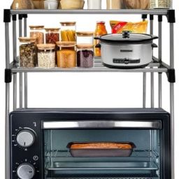 Microwave Stand Carbon Steel Kitchen Trolley-image-95