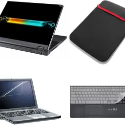 Lonaar 4IN1 Vinyl Decal Laptop Skin Combo With Screen Guard, Key Guard & Case 1242 Combo Set-24