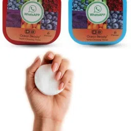 Nail Paint Polish Remover Cotton Pads Tissue Combo Set Wet Wipes Pack Of 2-56