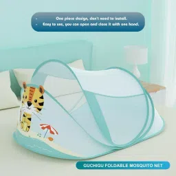 guchigu Polyester Infants Polyester Infants Portable Baby Crib Mosquito Tent Net Sun Shelter for Infants Mosquito Net image 2