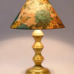 foziq Unisex Gold-Toned Printed Table Lamp-58