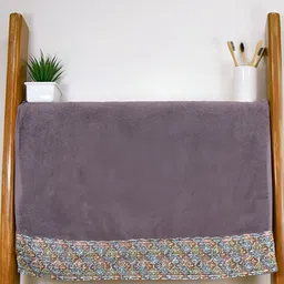 RANGOLI Charcoal & Blue Pure Cotton 550 GSM Bath Towel-image-18