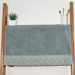 RANGOLI Green & Blue  Double- Ply Terry Cotton 550 GSM Bath Towel-image-47