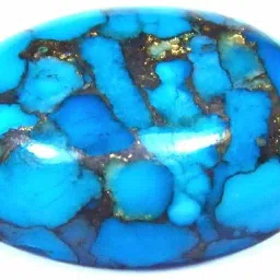 Blue Turquoise Firoza stone Regular Oval Crystal Stone-image-34