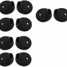 BBS PRO 10 Pcs (5 Pair) S6 Black Earbuds Anti-Slip Silicone Replacement Ear Tips In The Ear Headphone Cushion (Pack of 10, Black) In The Ear Headphone Cushion-16