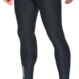Solid Men Black Tights-image-85