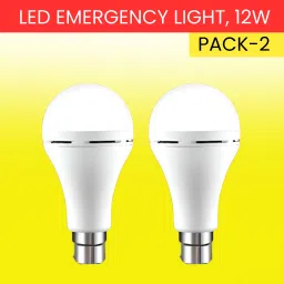12W Rechargeable Inverter LED Bulb with Upto 4H.Power Cut Lighting Pack of_2G83 4 hrs Bulb Emergency Light-image-76