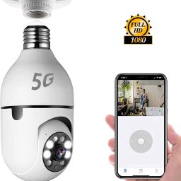 OSHSIZ Spy Bulb Camera CCTV WiFi Camera Motion Sensor LED Light Security Camera-16