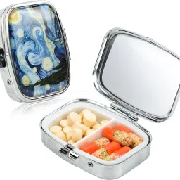 1-day Pill Box with 2 Large Compartments Travel Size Medicine Organizer for Daily Use Pill Box-13