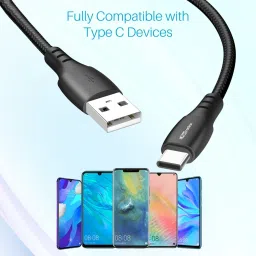 Portronics USB Type C Cable 3 A 1 m A 2.0 Male ,IF Certified, Supports Fast Charging image 5