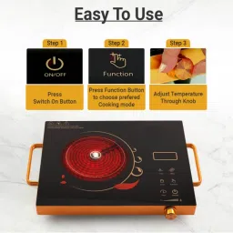 kapoli 2000 W Infrared Cooktop Jog Dial, Touch Panel image 4