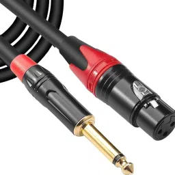 XLR Female to 6.35mm , 3PIN Female Cord Wire Microphone Cable for Party Speaker Single Angled XLR Patch Cable-68