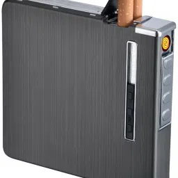 GREYFIRE USB Rechargeable Multifunctional New 20 Sticks Cigarette Case Box Cigarette Lighter-17