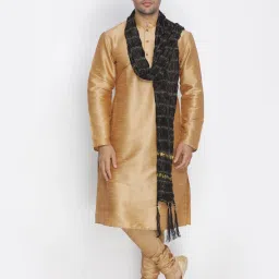 Viscose Blend Self Design Black Men Dupatta-picture-21