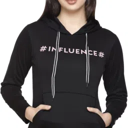 Women Typography Hooded Neck Cotton Blend Purple T-Shirt-image-41