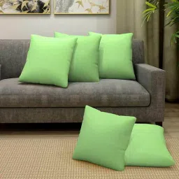 Cotton Plain Solid 16x16 Inch Cushion Covers (Set Of 5) by Klotthe-picture-10