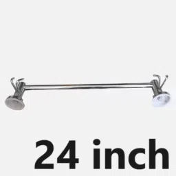 Classy towel rod with hooks Chrome Finish 24 inch 1 Bar Towel Rod-image-18