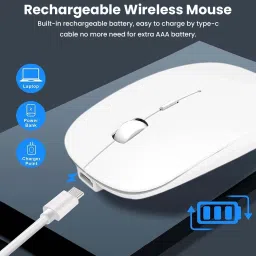 TECPHILE KB2858 Multi-Device Wireless Keyboard and Mouse Combo with 4 Device Connectivity Wireless, Bluetooth Handheld Multi-device Keyboard Compatible with Desktop, Laptop, Tablet, iPad, Mac image 5