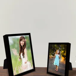 Black Synthetic Wood Wall Hanging/Table Top Photo Frames, Set of 2 by Elegant Arts And Frames-picture-37
