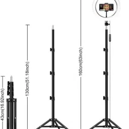JAMMY ZONES Portable 10" Ring LED Light With 3 Brightness Mode Flash STAND TRIPOD 7ft J5 Ring Flash image 4