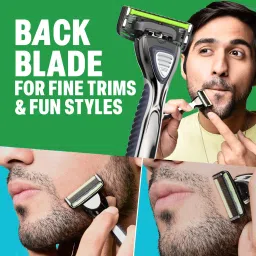 bombay shaving company Sensi Flo4 | 4 Blade Razor for Men with Back Blade for Beard Shaping, Men image 4