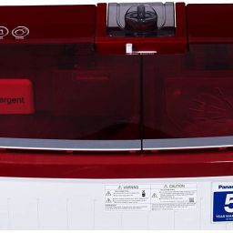 panasonic 7 kg Semi Automatic Top Load Red, White image 3