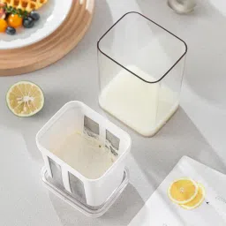 empresa industries Yogurt & Curd Maker/Fine Mesh Strainer with Lid/Hung Curd Strainer Box 1100 ml Yogurt Maker image 5