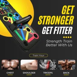 shopeleven 14-in-one ABS plastic Push Up Board Multifunctional Colour Coded Foldable Multi-training Bar image 4