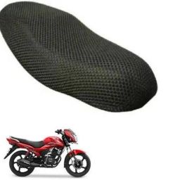 UNQ-MESH-BSC-A116 Single Bike Seat Cover For TVS Victor New-10