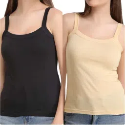 Women Black, Beige Camisole-image-19