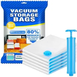 Space Saver Reusable Vacuum Storage Ziplock Compression Sealer Bags Travel Storage Vacuum Bags-image-86