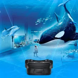 LionBolt G04EA Virtual Reality Headset 3D Glasses Video Games with 120 Degre Touch Button image 4