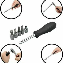 a p super store High Quality 46pcs 1/4-Inch Socket Set Tool Ratchet Torque Wrench Combo Tools Kit Car Repair Box for Bike Spanner Motorcycle Force Car Repair Tool Kit, Car Repair Tools, Socket Set, Socket Set 46, Socket Wrench Tool Kit, Wrench Set, Wrench Set Box Socket Tools, Socket Tool Kit, Socket Set Box, Tool Box Socket Set, Tools Box Socket, Tool Box Set, Vehicle Tools Socket Set image 4
