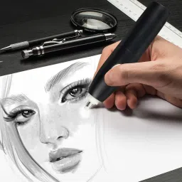 shivom Mini Electric Eraser Kit with Replaceable Tip Automatic Pencil Eraser with 22pcs Non-Toxic Eraser image 5