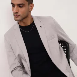Men Solid Single Breasted Casual Blazer-image-76