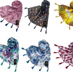 Printed Chiffon Women Multicolor Fancy Scarf, Scarf, Stole-image-72