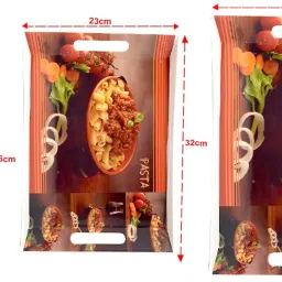 u.p.c. Melamine Rectangular Serving Tray With Food Print, Set of 3 (Small, Medium and Large Size) Ocean Series Tray image 4