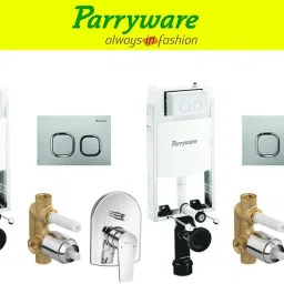 Half Frame Concealed Cistern, with divater body upper Praseo set of 2 pic 217 Dual Flush Tank-13