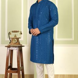 bexario Men Viscose Rayon Kurta Pyjama Set-picture-0