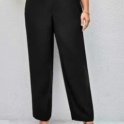 broadstar Women Loose Fit Black Lycra Blend Trousers-picture-18