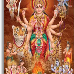 Maa Durga Saraswati Maa Kali Poster HD God Poster For Home Decor Religious Poster Vinyl-image-43