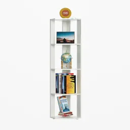 das Revolt Wooden Multipurpose Book Storage Display Organizer Rack Showcase Stand Engineered Wood Semi-Open Book Shelf image 5