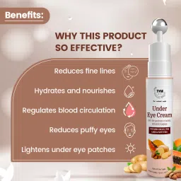 tnw - the natural wash Under Eye Cream with Metallic Roll On, Reduces Dark Circles & Puffiness-Set of 2 image 2