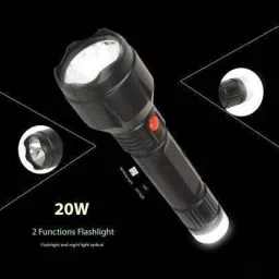 akr Led Flashlight Torch with Rechargeable Lithium Battery and 2 Modes Torch Torch image 3