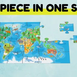 little olive Newton Box Floor Puzzle | Theme World Map | 3 Years and above image 3