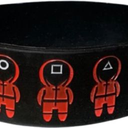 Black Silicon Squid Game Wristband Men Wrist Band-1