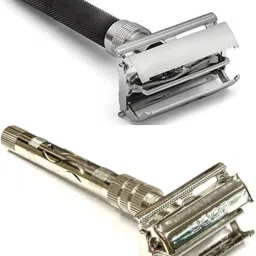 Double Edge Brass Premium Quality Shaving Razor Butterfly Open Mechanism SR6, Men-43