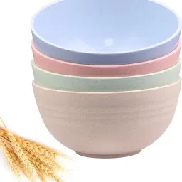 Plastic Soup Bowl Unbreakable Cereal Bowls Wheat Straw Bowls Reusable Microwave Safe Plastic Bowl Disposable-14