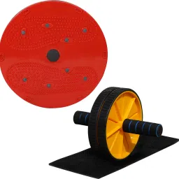 Fitness Combo Pack of Tummy Twister & Ab Roller for Workout Equipment Fitness Accessory Kit Kit-picture-15