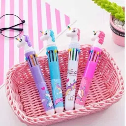 10 in 1 Unicorn Ball Pens for kids | Birthday Return Gift Pen for School Kids Ball Pen-image-65